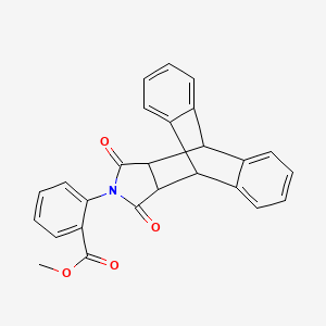 Methyl 2-(16,18-dioxo-17-azapentacyclo[6.6.5.0~2,7~.0~9,14~.0~15,19~]nonadeca-2,4,6,9,11,13-hexaen-17-yl)benzoate (non-preferred name)