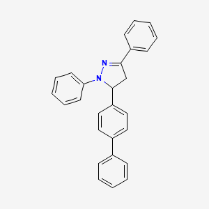 molecular formula C27H22N2 B11703799 5-(biphenyl-4-yl)-1,3-diphenyl-4,5-dihydro-1H-pyrazole 