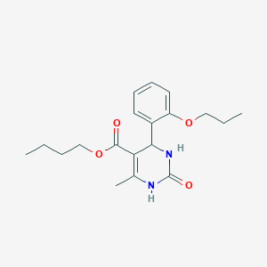 Butyl 6-methyl-2-oxo-4-(2-propoxyphenyl)-1,2,3,4-tetrahydropyrimidine-5-carboxylate