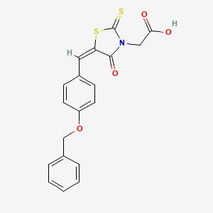 {(5E)-5-[4-(benzyloxy)benzylidene]-4-oxo-2-thioxo-1,3-thiazolidin-3-yl}acetic acid