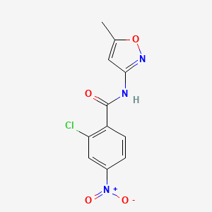 molecular formula C11H8ClN3O4 B11703849 2-chloro-N-(5-methyl-1,2-oxazol-3-yl)-4-nitrobenzamide CAS No. 312942-11-3