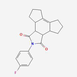 2-(4-Fluoro-phenyl)-3a,3b,4,5,6,7,8,9,9a,9b-decahydro-2-aza-trindene-1,3-dione