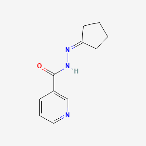 molecular formula C11H13N3O B11703903 N-(cyclopentylideneamino)pyridine-3-carboxamide 