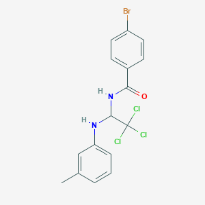 Benzamide, 4-bromo-N-[2,2,2-trichloro-1-[(3-methylphenyl)amino]ethyl]-