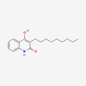 molecular formula C18H25NO2 B11703991 4-Hydroxy-3-nonyl-2(1H)-quinolinone 