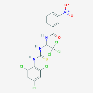 3-Nitro-N-(2,2,2-trichloro-1-{[(2,4,6-trichlorophenyl)carbamothioyl]amino}ethyl)benzamide