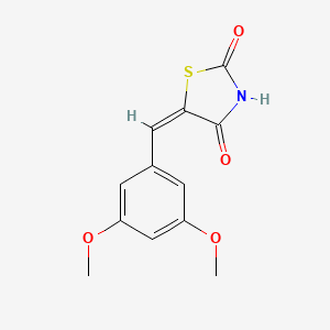 molecular formula C12H11NO4S B11704030 (5E)-5-[(3,5-dimethoxyphenyl)methylidene]-1,3-thiazolidine-2,4-dione 