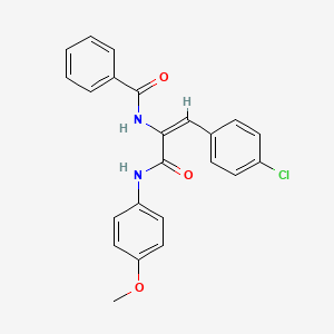 molecular formula C23H19ClN2O3 B11704033 (2E)-3-(4-chlorophenyl)-N-(4-methoxyphenyl)-2-(phenylformamido)prop-2-enamide 