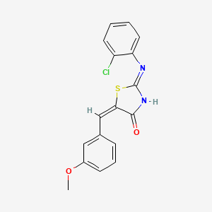 (5E)-2-[(2-chlorophenyl)amino]-5-(3-methoxybenzylidene)-1,3-thiazol-4(5H)-one