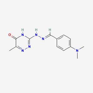 3-{(2E)-2-[4-(dimethylamino)benzylidene]hydrazinyl}-6-methyl-1,2,4-triazin-5-ol