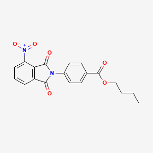 molecular formula C19H16N2O6 B11704082 Butyl 4-(4-nitro-1,3-dioxoisoindol-2-yl)benzoate 