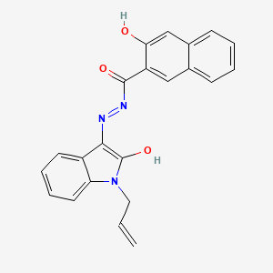 N'-[(3Z)-1-allyl-2-oxo-1,2-dihydro-3H-indol-3-ylidene]-3-hydroxy-2-naphthohydrazide