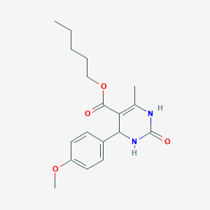 molecular formula C18H24N2O4 B11704124 Pentyl 4-(4-methoxyphenyl)-6-methyl-2-oxo-1,2,3,4-tetrahydropyrimidine-5-carboxylate 