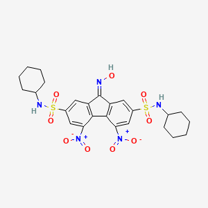 9-Hydroxyimino-4,5-dinitro-9H-fluorene-2,7-disulfonic acid bis-cyclohexylamide