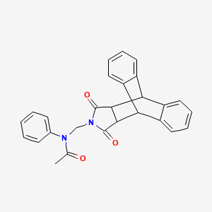 N-[(16,18-dioxo-17-azapentacyclo[6.6.5.0~2,7~.0~9,14~.0~15,19~]nonadeca-2,4,6,9,11,13-hexaen-17-yl)methyl]-N-phenylacetamide (non-preferred name)