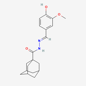 molecular formula C19H24N2O3 B11704166 N'-[(E)-(4-Hydroxy-3-methoxyphenyl)methylidene]adamantane-1-carbohydrazide 