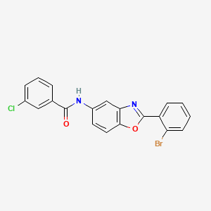 N-[2-(2-bromophenyl)-1,3-benzoxazol-5-yl]-3-chlorobenzamide