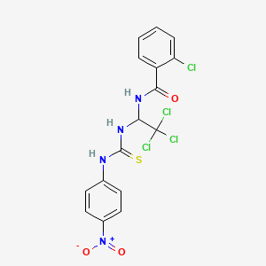 2-chloro-N-(2,2,2-trichloro-1-{[(4-nitroanilino)carbothioyl]amino}ethyl)benzamide