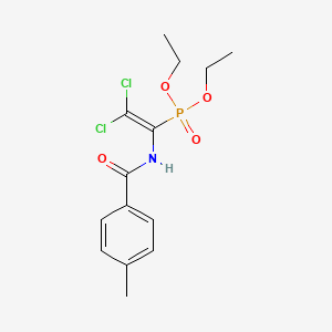 molecular formula C14H18Cl2NO4P B11704208 (2,2-Dichloro-1-(4-methyl-benzoylamino)-vinyl)-phosphonic acid diethyl ester 