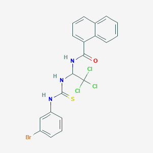 N-[1-({[(3-bromophenyl)amino]carbonothioyl}amino)-2,2,2-trichloroethyl]-1-naphthamide