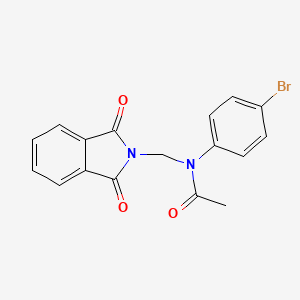 molecular formula C17H13BrN2O3 B11704230 N-(4-bromophenyl)-N-[(1,3-dioxoisoindol-2-yl)methyl]acetamide 