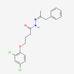 molecular formula C19H20Cl2N2O2 B11704341 4-(2,4-dichlorophenoxy)-N'-[(2Z)-1-phenylpropan-2-ylidene]butanehydrazide 