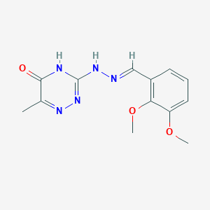 molecular formula C13H15N5O3 B11704346 3-[(2E)-2-(2,3-dimethoxybenzylidene)hydrazinyl]-6-methyl-1,2,4-triazin-5-ol 