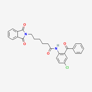 6-(1,3-dioxobenzo[c]azolin-2-yl)-N-[4-chloro-2-(phenylcarbonyl)phenyl]hexanami de