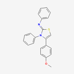 molecular formula C22H18N2OS B11704392 [4-(4-Methoxy-phenyl)-3-phenyl-3H-thiazol-2-ylidene]-phenyl-amine 