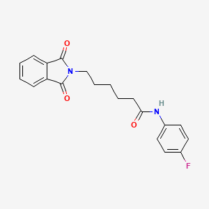 molecular formula C20H19FN2O3 B11704410 6-(1,3-dioxo-2,3-dihydro-1H-isoindol-2-yl)-N-(4-fluorophenyl)hexanamide 