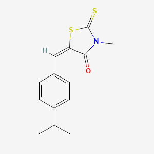 molecular formula C14H15NOS2 B11704458 (5E)-3-methyl-5-[4-(propan-2-yl)benzylidene]-2-thioxo-1,3-thiazolidin-4-one 