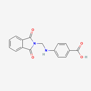 molecular formula C16H12N2O4 B11704463 4-{[(1,3-dioxo-1,3-dihydro-2H-isoindol-2-yl)methyl]amino}benzoic acid 