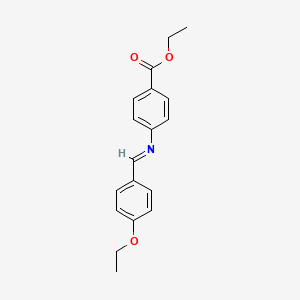 Benzoic acid, 4-[[(4-ethoxyphenyl)methylene]amino]-, ethyl ester