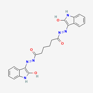 N'~1~,N'~6~-bis[(3Z)-2-oxo-1,2-dihydro-3H-indol-3-ylidene]hexanedihydrazide