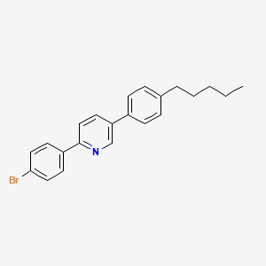 molecular formula C22H22BrN B11704507 2-(4-Bromophenyl)-5-(4-pentylphenyl)pyridine 