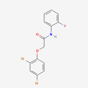 molecular formula C14H10Br2FNO2 B11704518 2-(2,4-dibromophenoxy)-N-(2-fluorophenyl)acetamide 