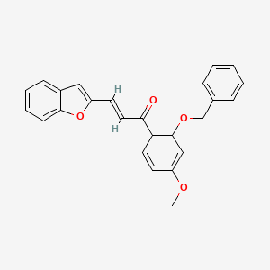 (2E)-3-(1-Benzofuran-2-YL)-1-[2-(benzyloxy)-4-methoxyphenyl]prop-2-EN-1-one