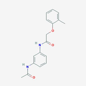 molecular formula C17H18N2O3 B11704549 N-[3-(acetylamino)phenyl]-2-(2-methylphenoxy)acetamide 