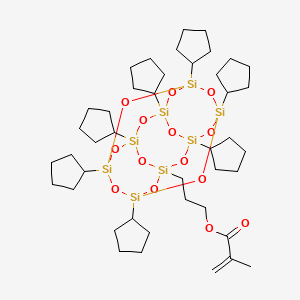 3-(3,5,7,9,11,13,15-Heptacyclopentyl-2,4,6,8,10,12,14,16,17,18,19,20-dodecaoxa-1,3,5,7,9,11,13,15-octasilapentacyclo[9.5.1.13,9.15,15.17,13]icosan-1-yl)propyl 2-methylprop-2-enoate