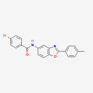 4-bromo-N-[2-(4-methylphenyl)-1,3-benzoxazol-5-yl]benzamide