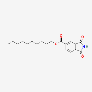 molecular formula C19H25NO4 B11704611 5-Isoindolinecarboxylic acid, 1,3-dioxo-, decyl ester 