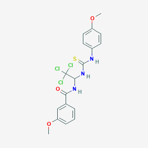 3-methoxy-N-(2,2,2-trichloro-1-{[(4-methoxyanilino)carbothioyl]amino}ethyl)benzamide