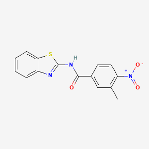 molecular formula C15H11N3O3S B11704620 N-(1,3-benzothiazol-2-yl)-3-methyl-4-nitrobenzamide 