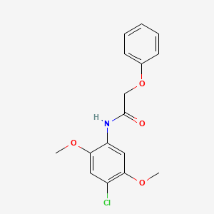 molecular formula C16H16ClNO4 B11704629 N-(4-chloro-2,5-dimethoxyphenyl)-2-phenoxyacetamide 