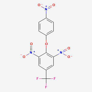 molecular formula C13H6F3N3O7 B11704652 1,3-Dinitro-2-(4-nitrophenoxy)-5-(trifluoromethyl)benzene CAS No. 17811-46-0