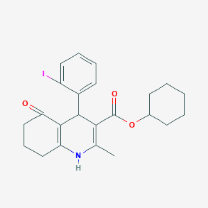 Cyclohexyl 4-(2-iodophenyl)-2-methyl-5-oxo-1,4,5,6,7,8-hexahydroquinoline-3-carboxylate