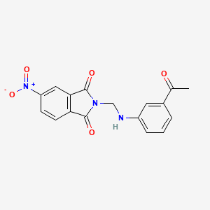 2-{[(3-acetylphenyl)amino]methyl}-5-nitro-2,3-dihydro-1H-isoindole-1,3-dione