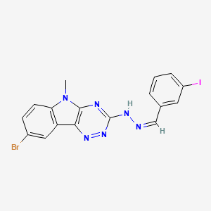 8-bromo-3-[(2Z)-2-(3-iodobenzylidene)hydrazinyl]-5-methyl-5H-[1,2,4]triazino[5,6-b]indole