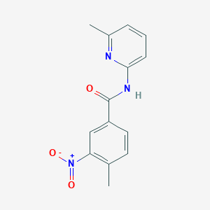 molecular formula C14H13N3O3 B11704686 4-methyl-N-(6-methylpyridin-2-yl)-3-nitrobenzamide 