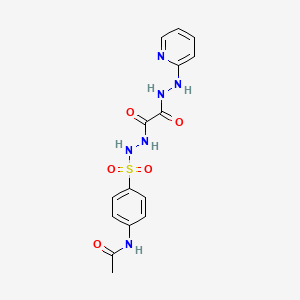 N-[4-[[[2-oxo-2-(2-pyridin-2-ylhydrazinyl)acetyl]amino]sulfamoyl]phenyl]acetamide